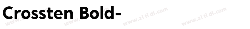 Crossten Bold字体转换